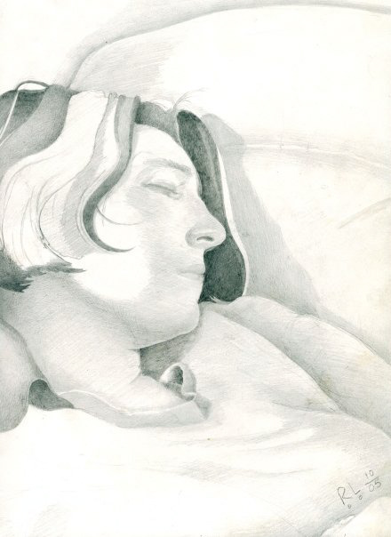 Holly At Rest - acrylic